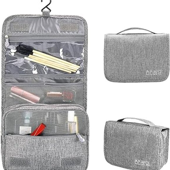 New! Travel Toiletry Bag, Portable Hanging Organizer, Travel-Size Accessories - Picture 2 of 4